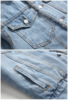 Veste en jean pour homme en tissu denim respirant, idéale pour le quotidien, les sorties décontractées et les tenues décontractées de rue.