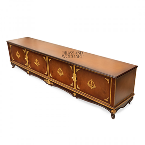 Soporte de TV Clásico de Madera con Detalles Dorados - Product Image 6
