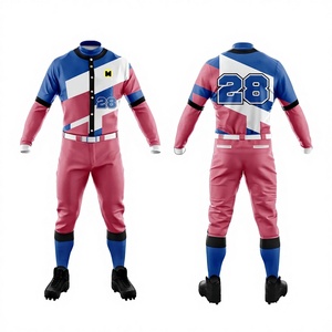 Uniforme de Béisbol Personalizado, Ropa Deportiva Transpirable, Anti-UV, de Secado Rápido, Tallas Grandes, Diseño de Marca Privada Frontal, 100% Personalizable - Product Image 1