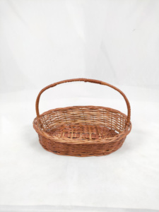 Handcrafted Natural Brown Rattan Eco-Friendly Multifunction Rustic Oval Woven <b>Basket</b> <b>with</b> <b>Handle</b> Versatile Storage for Sundries - Product Image 6