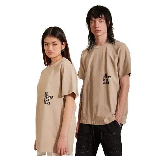 Amazon nouvelle mode The Future Is On imprimés Tops col rond unisexe été Vintage Femme T-shirts pour hommes et femmes 100% coton