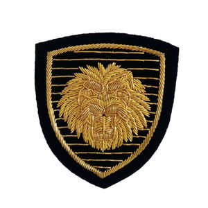 Haute qualité sur mesure nouveau Style 3D brodé Bullion fil Badges patchs coudre fer métal laiton Logo perle couleur personnalisée - Product Image 5
