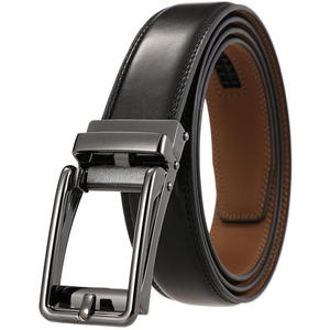 Ceinture à boucle automatique en cuir véritable directe de l'usine Ceinture à la mode pour hommes avec logo personnalisé - Product Image 2