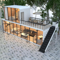 Cabine modulaire à pommes à double couche avec cuisine et salle de bains, divers styles disponibles pour personnalisation adaptée aux magasins