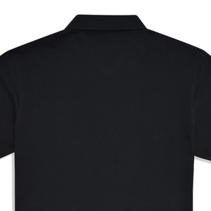 Polo informal ecológico de algodón de alta calidad 100% para hombre, diseño de patrón sólido, estilo Piqué liso negro, Technics Plain - Product Image 5