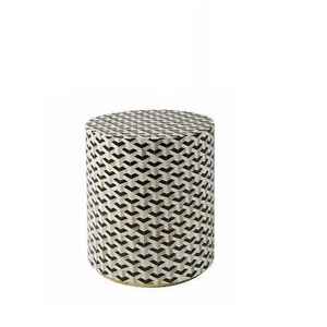 Tabourets de table d'appoint de lit en bois rayé noir et blanc de haute qualité à bas prix - Product Image 6