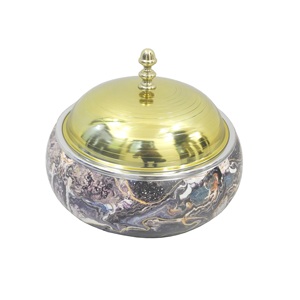 Vente chaude Hotpots Classique Élégant Couvercle Martelé Pot En Bois Fournitures Alimentaires Casserole Servant Réchauffeur De Nourriture Pot Martelé Conception - Product Image 3