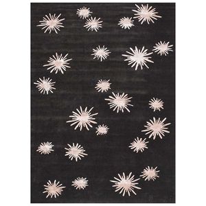 Tapis Empire Brock tufté à la main au design moderne Technique de pile multicolore vert moutarde et boucle grise - Product Image 1