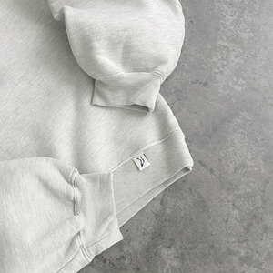 100% 450 Gsm algodón cremallera completa pesada de gran tamaño recortada con capucha para hombres logotipo personalizado abrigo de invierno liso holgado para hombres - Product Image 3