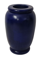 Vase cylindrique en bois de manguier, style moderne, sculpté à la main, bleu foncé, vintage, artisanat indien, décoration de mariage, design fantaisie, en promotion