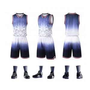 Maillot de basket-ball personnalisé pour hommes fabricant d'usine 100% ensemble d'uniforme de basket-ball respirant en maille de polyester - Product Image 6