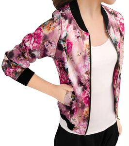 Chaqueta transpirable bombardero reversible para mujer y chaquetas bombardero multicolores de tallas grandes para mujer para ropa de invierno moda - Product Image 2