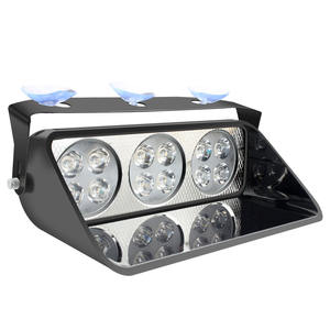 A80 S14 Feux stroboscopiques automobiles 12 <span class=keywords><strong>LED</strong></span> Rouge et bleu Aspiration <span class=keywords><strong>Clignotant</strong></span> Rappel <span class=keywords><strong>central</strong></span> pour voitures et SUV 12V - Product Image 1