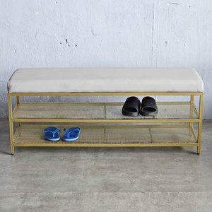 Chaise à chaussures en similicuir pour salon (120x35x45cm)-KG68042 - Product Image 3