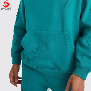 Custom Logo Winter Solid Mens <b>Tracksuit</b> Set Wholesale Private Label 100% Cotton Eco-Friendly Breathable 2 Piece Sportswear - Product Image 3