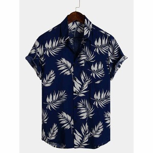 Wholesale Custom <b>Men's</b> <b>Hawaiian</b> <b>Shirts</b> Vintage Floral Beach Casual T-<b>Shirts</b> Sublimation Print Anti-Wrinkle Knitted <b>for</b> Summer - Product Image 1