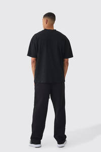 OEM Heavyweight 450GSM 100% Cotton <b>Man</b> Sweatpants Plain Solid Training Jogging <b>Trouser</b> Customized Logo Embroidery Mid Waist Type - Product Image 2