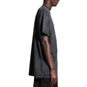 High Quality Customize Men's <b>Tshirts</b> Rib Crew Streetwear Branded <b>Tshirt</b> Plain Oversize Heavyweight Fashion Blank <b>Tshirts</b> for Men - Product Image 3