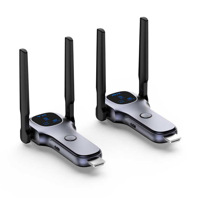 Wireless Video Extender Transmitter Receiver Kit 150M Long Range 1080P 60Hz 2.4G 5G WiFi Plug and Play for Laptop TV Projector