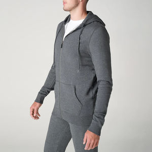 Venta al por mayor de alta calidad de algodón polar con capucha Zip sudaderas con capucha de los hombres con impresión personalizada de secado rápido y transpirable diseño de invierno - Product Image 5