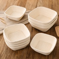 Panier de Fermentation de Pâte Personnalisé avec Logo OEM, Design Carré pour les Acheteurs en Gros et les Marques à Marque Blanche