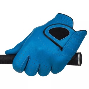 Gants de golf pour hommes en cuir véritable respirant et léger pour la main gauche avec poignées antidérapantes à scratch pour tous les sports - Product Image 2