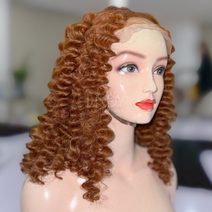 Perruques pour femmes noires 100% perruque de fermeture de vrais cheveux humains prix de gros vietnamien lâche bouclés dentelle normale - Product Image 1