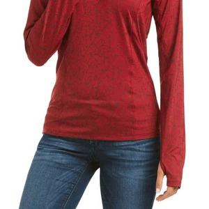 Wholesale Customizable Printed Knitted <b>Long</b> <b>Sleeved</b> <b>Base</b> <b>Layer</b> Women Equestrian Horse Riding Competition Shirts Quick Dry - Product Image 4