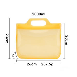 Sacs portables multifonctionnels durables imperméables en silicone de qualité alimentaire à 100% 2000ML Stockage Grand sac Vente en gros - Product Image 2