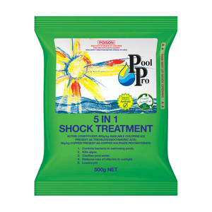Outil de nettoyage de piscine 5-en-1 Traitement antichoc 500g - Product Image 1