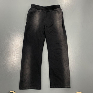 Pantalones de chándal de algodón de rizo francés vintage desteñidos al sol con logotipo personalizado, pantalones de chándal de lavado ácido de gran tamaño para hombre personalizados - Product Image 4