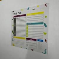 Tableau blanc organisateur de planification quotidienne pliable en bois et plastique, modèle 2024, en polystyrène durable, avec aimant à électrostatique