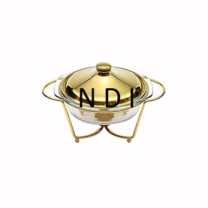 Réchaud à gaz en acier inoxydable avec support de brûleur-Serveur de buffet moderne pour service de nourriture chaude - Product Image 2