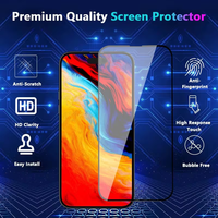 Protection d'écran en verre trempé de qualité supérieure HD, dureté 9H, anti-graisse, anti-traces de doigts, sans bulles