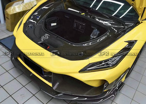 Kit carbone sec premium 3 pièces style OEM pour capot avant Ferrari F8, apparence sportive agressive - Product Image 3