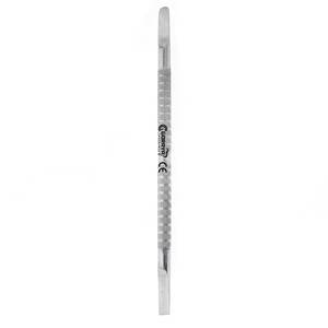 Empujadores de cutículas de acero inoxidable de doble cara alemanes Goraya, herramientas profesionales de trabajo corporal con punta inclinada, aprobado por ISO y CE, gran oferta - Product Image 1