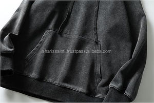 เสื้อฮู้ดแบบสวมหัวมีฮู้ดแบบสวมหัวประดับพลอยเทียมทรงสลิมฟิตสำหรับฤดูหนาวโลโก้ตามสั่งขนาดใหญ่พิเศษ - Product Image 4