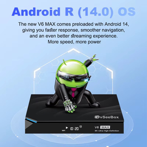 VseeBox V6 Max Hot Selling Android 14 TV Box Amlogic 905Y4 Quad Core 4GB 64GB Free No Monthly Fee Set Top Box - Product Image 2