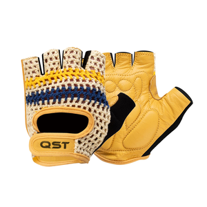 Direct usine Logo personnalisé demi-doigt gants de cyclisme respirant anti-dérapant en cuir véritable crochet boucle fermeture unisexe vélo - Product Image 2