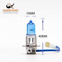 Ampoule halogène H3 12V bleu glace, lumière super blanche 100W, verre de quartz UV, phare antibrouillard de voiture