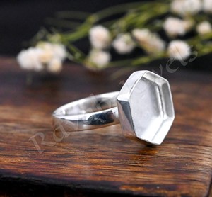 2025 nouveauté 925 argent Sterling hexagone 10mm réglage blanc lait maternel cendres résine remplir à la main bijoux commémoratifs - Product Image 4