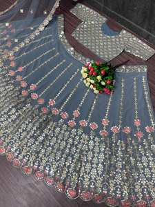 NOUVEAU DESIGNER BOLLYWOOD HEAVY GEOREGTTE 9MM WORK LEHENGAS AVEC DUPATTA - Product Image 5