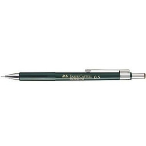 Lápiz Mecánico de Alta Calidad con Mina HB de 0.5 mm, 3 Minas Finas de Color Verde Oscuro, Marca Faber-Castell TK-FINE 9715 - Product Image 1