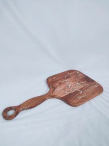 Planche à découper classique en bois, plateau de service, bambou, bois de manguier, légumes, fruits, poignée, ustensiles de cuisine, personnalisable - Product Image 6