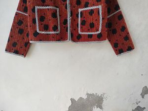 Veste en coton matelassé de style bohème fait à la main pour femmes tissé Bagru imprimé vêtements d'extérieur décontractés avec bouton se ferme cadeaux de vacances d'hiver - Product Image 3