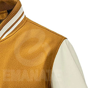Blouson de baseball pour homme de haute qualité, broderie chenille, manches en coton, couleur personnalisée, coupe-vent, respirant, style urbain, en polaire - Product Image 3