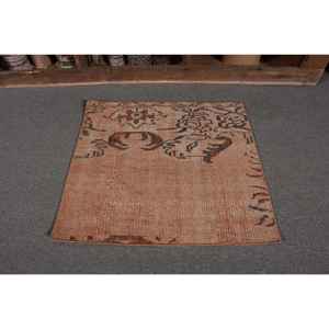 พรมตุรกีโบราณขนาด2.3 x สีน้ำตาลดำแบบเย็บปะติดปะต่อกันผ้าขนสัตว์ผืนใหญ่งานแฮนด์เมดทรงสี่เหลี่ยมโถงทางเดินสำหรับห้อง - Product Image 4