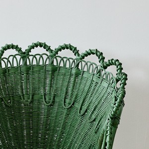 Silla de Ratán Verde Estilo Pavo Real, Silla de Mimbre Hecha a Mano para Decoración de Sala de Estar, Jardín o Balcón, Hecha en Vietnam - Product Image 5