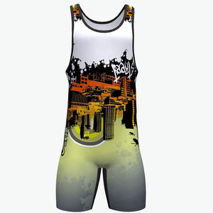 Combinaison de lutte personnalisée sublimée pour hommes, respirante, professionnelle, pour l'entraînement d'équipe, haute élasticité, équipement de lutte pour jeunes - Product Image 1