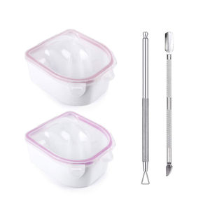 Outil de manucure en acier inoxydable de haute qualité, réutilisable, double usage, pousse-cuticules, équipement de beauté de salon - Product Image 1